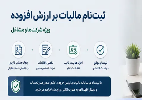 ثبت‌نام و ارسال اظهارنامه مالیات بر ارزش افزوده برای شرکت‌ها و مشاغل