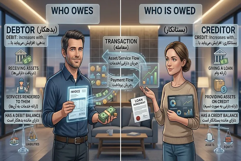 تفاوت بدهکار و بستانکار در حسابداری